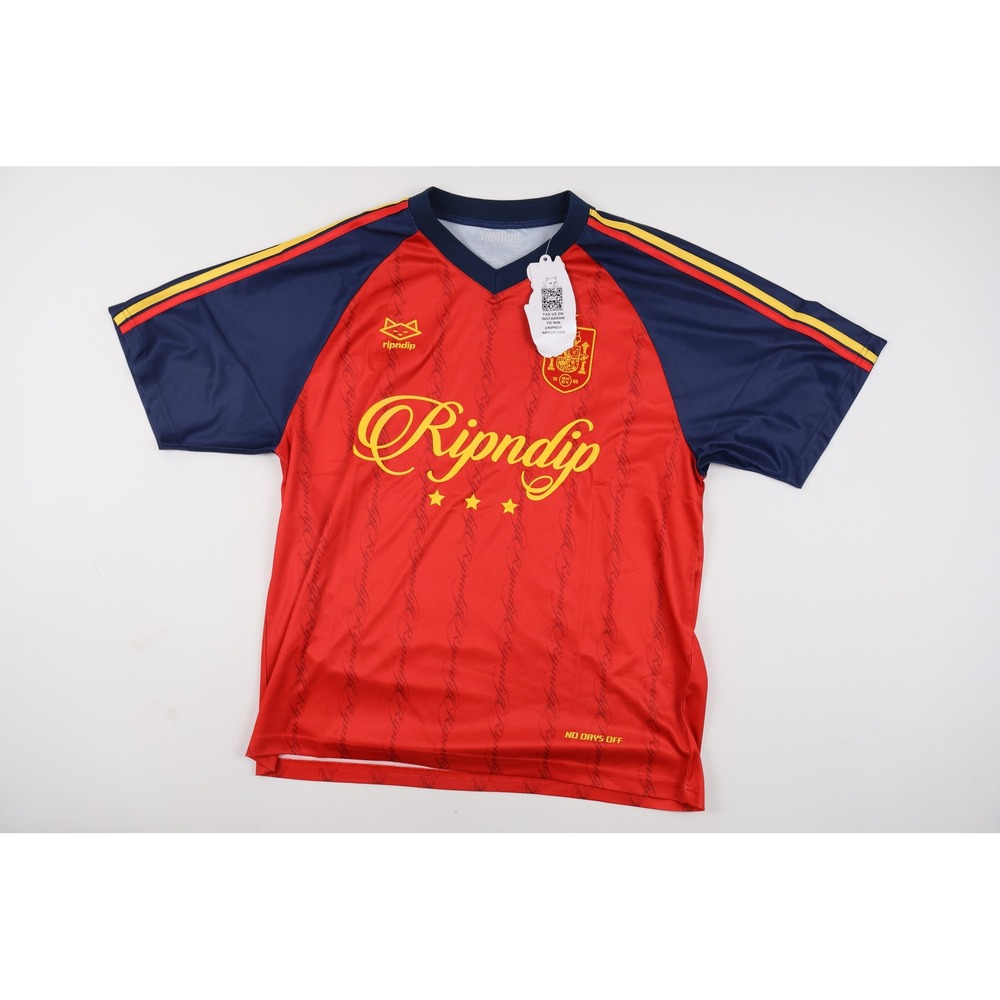 Ripndip Soccer Jersey Spain World Cup Style Red Navy XL NWT